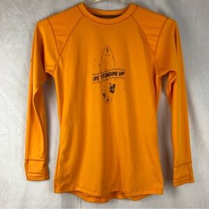Bomber Gear Paddleboard Long Sleeve Rashguard Shirt w/ Back Pockets Women Size M